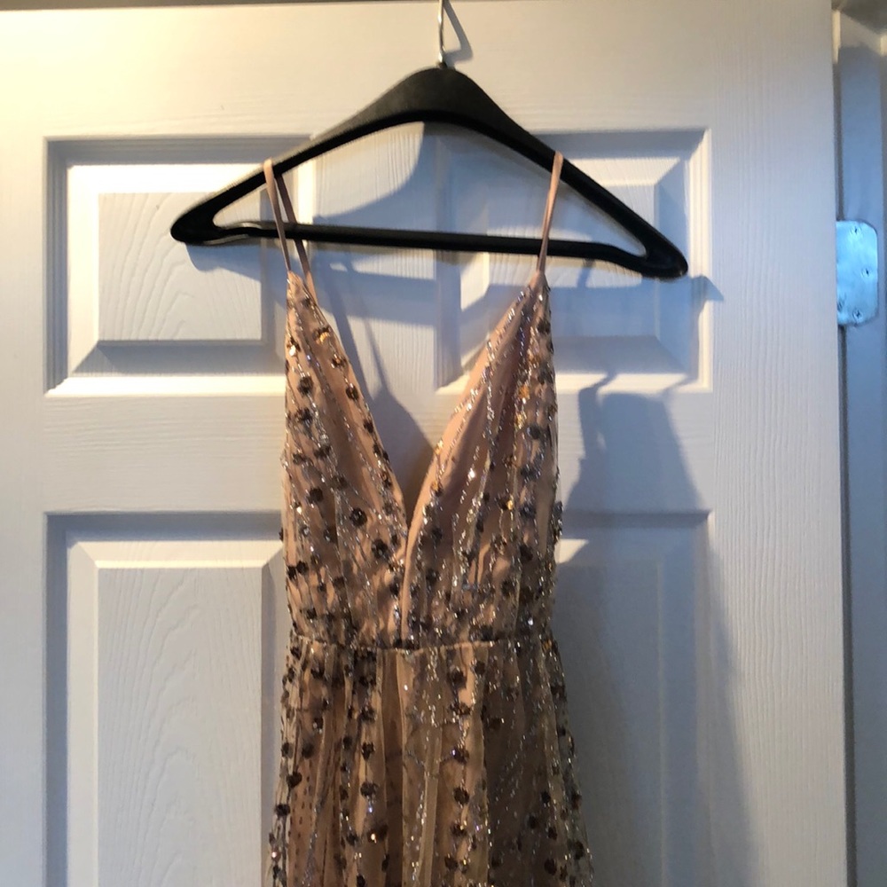 Lulu’s long maxi dress with sequins